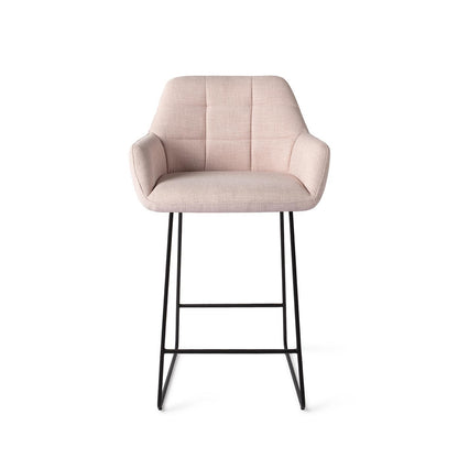 Jesper Home Noto Petal Pink Barkruk - Slide Black (L) - KwaliteitWonen.nl