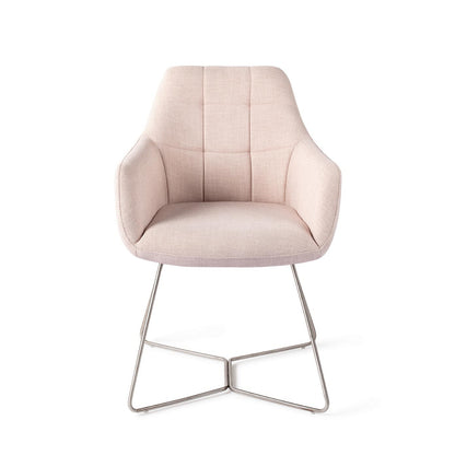 Jesper Home Noto Petal Pink Eetkamerstoel - Beehive Steel - KwaliteitWonen.nl