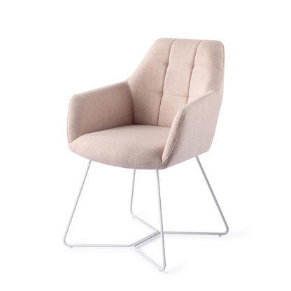 Jesper Home Noto Petal Pink Eetkamerstoel - Beehive White - KwaliteitWonen.nl