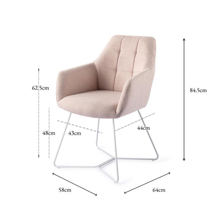 Jesper Home Noto Petal Pink Eetkamerstoel - Beehive White - KwaliteitWonen.nl