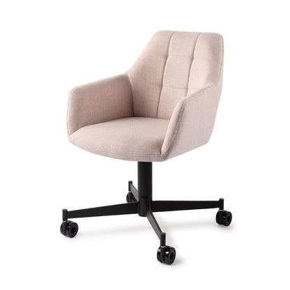 Jesper Home Noto Petal Pink Eetkamerstoel - Caster Black - KwaliteitWonen.nl