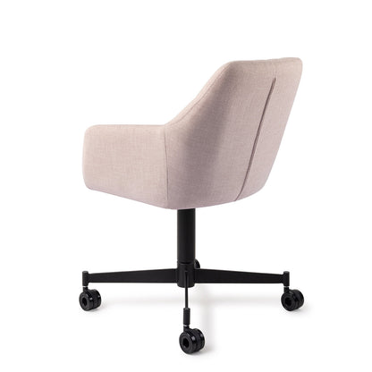 Jesper Home Noto Petal Pink Eetkamerstoel - Caster Black - KwaliteitWonen.nl