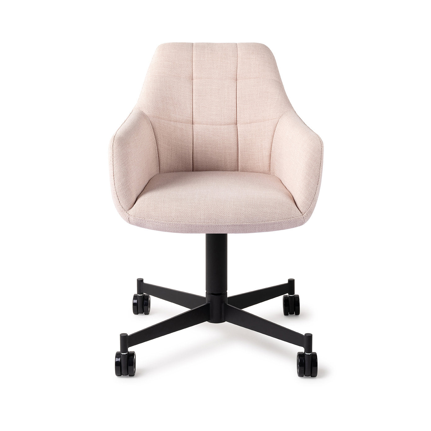 Jesper Home Noto Petal Pink Eetkamerstoel - Caster Black - KwaliteitWonen.nl