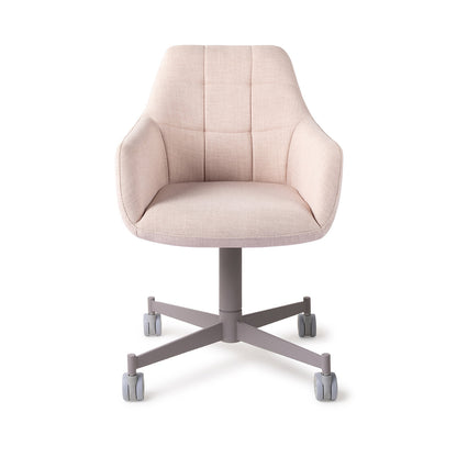 Jesper Home Noto Petal Pink Eetkamerstoel - Caster Grey - KwaliteitWonen.nl