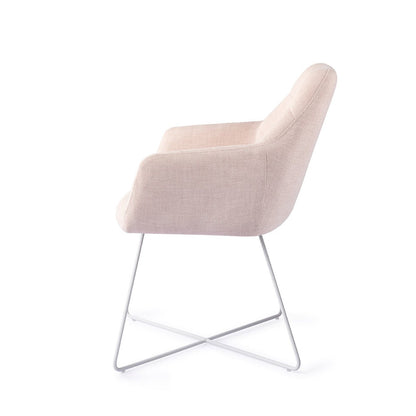 Jesper Home Noto Petal Pink Eetkamerstoel - Cross White - KwaliteitWonen.nl