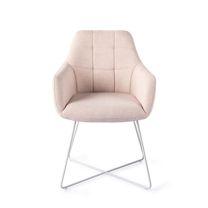 Jesper Home Noto Petal Pink Eetkamerstoel - Cross White - KwaliteitWonen.nl