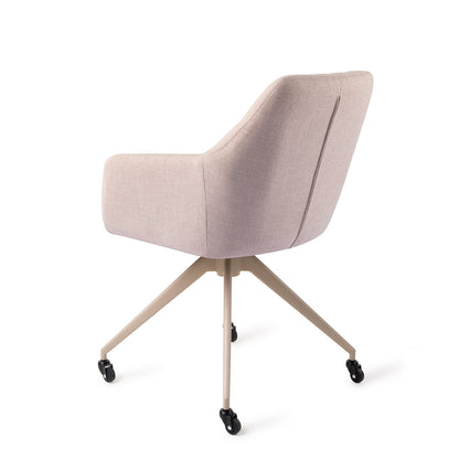 Jesper Home Noto Petal Pink Eetkamerstoel - Glide Beige - KwaliteitWonen.nl
