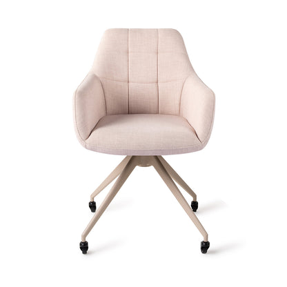 Jesper Home Noto Petal Pink Eetkamerstoel - Glide Beige - KwaliteitWonen.nl
