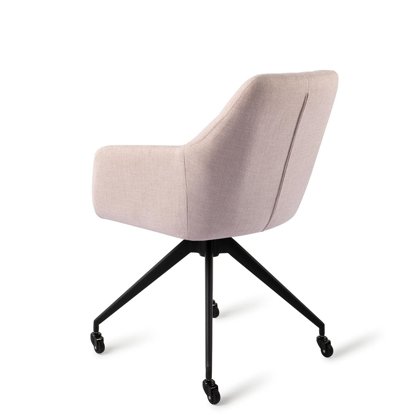 Jesper Home Noto Petal Pink Eetkamerstoel - Glide Black - KwaliteitWonen.nl