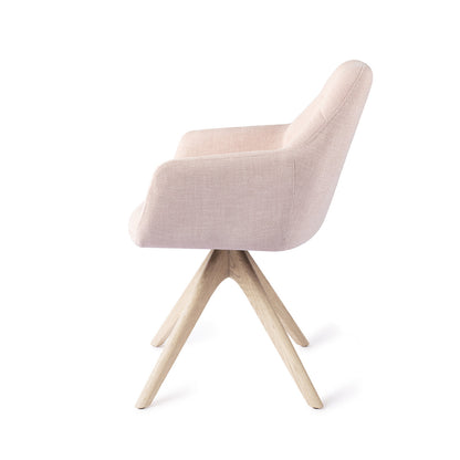 Jesper Home Noto Petal Pink Eetkamerstoel - Revolve Oak Bleach - KwaliteitWonen.nl