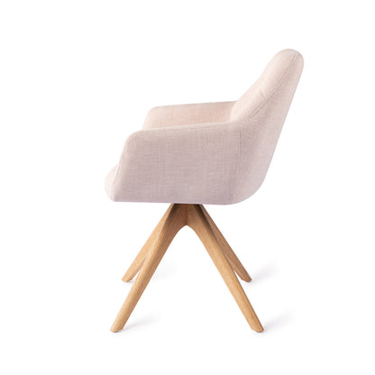 Jesper Home Noto Petal Pink Eetkamerstoel - Revolve Oak Natural - KwaliteitWonen.nl