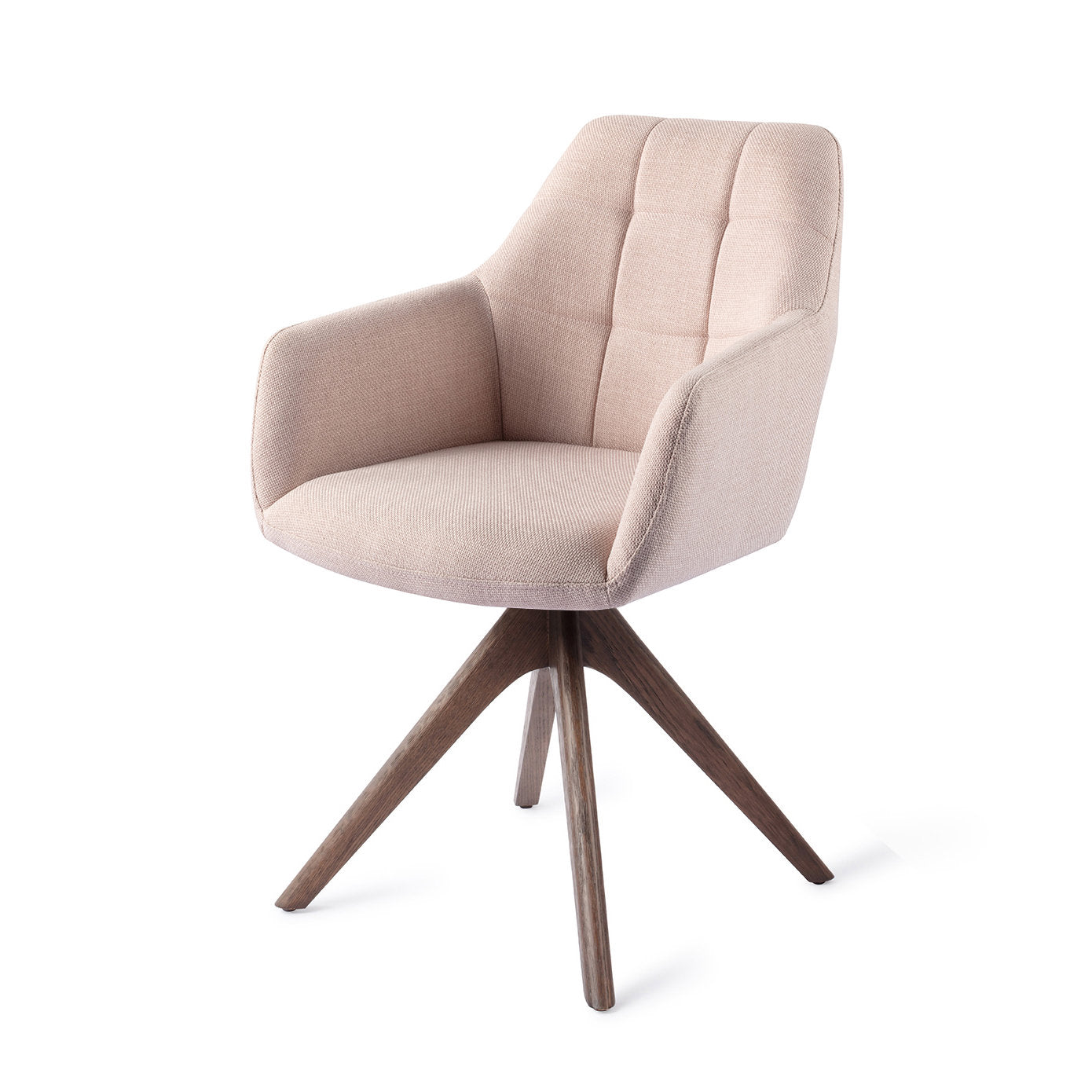 Jesper Home Noto Petal Pink Eetkamerstoel - Revolve Oak Walnut - KwaliteitWonen.nl