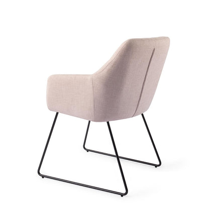 Jesper Home Noto Petal Pink Eetkamerstoel - Slide Black - KwaliteitWonen.nl
