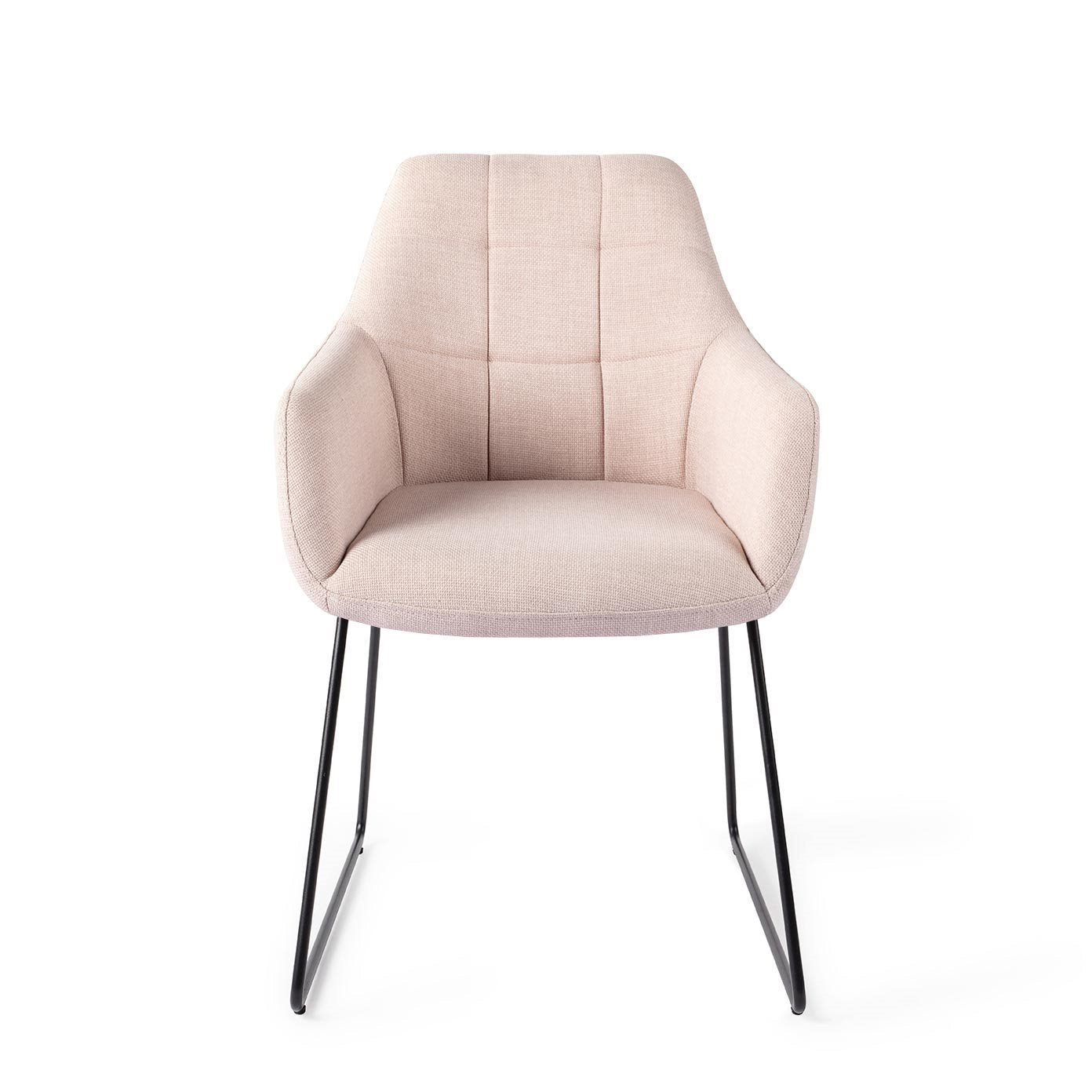 Jesper Home Noto Petal Pink Eetkamerstoel - Slide Black - KwaliteitWonen.nl