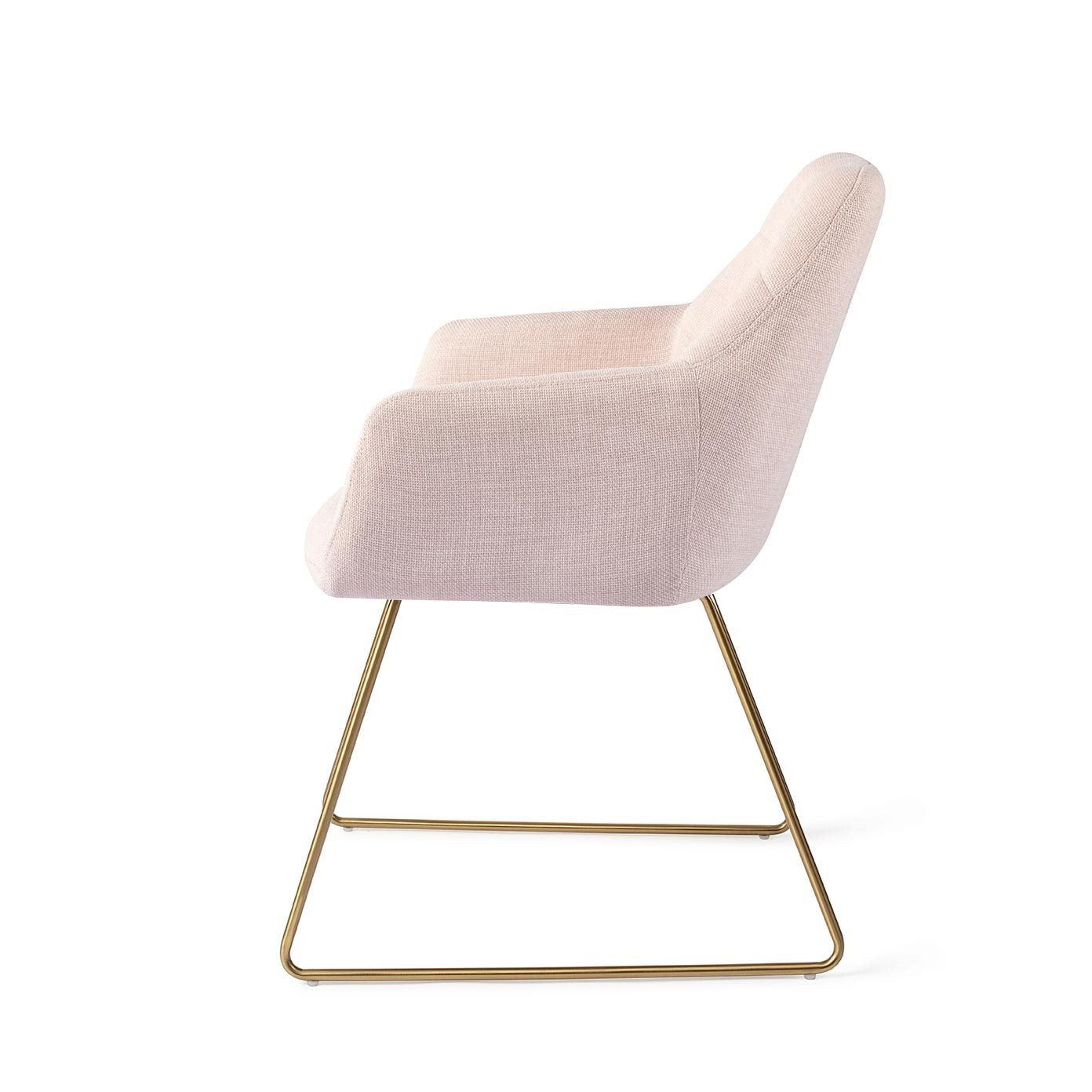 Jesper Home Noto Petal Pink Eetkamerstoel - Slide Gold - KwaliteitWonen.nl