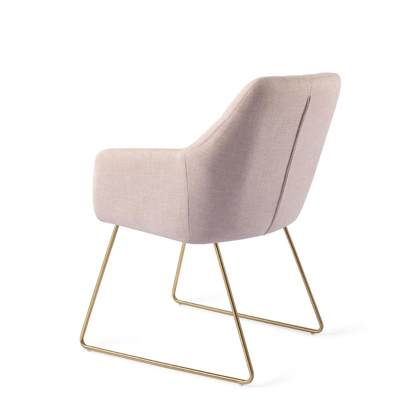 Jesper Home Noto Petal Pink Eetkamerstoel - Slide Gold - KwaliteitWonen.nl