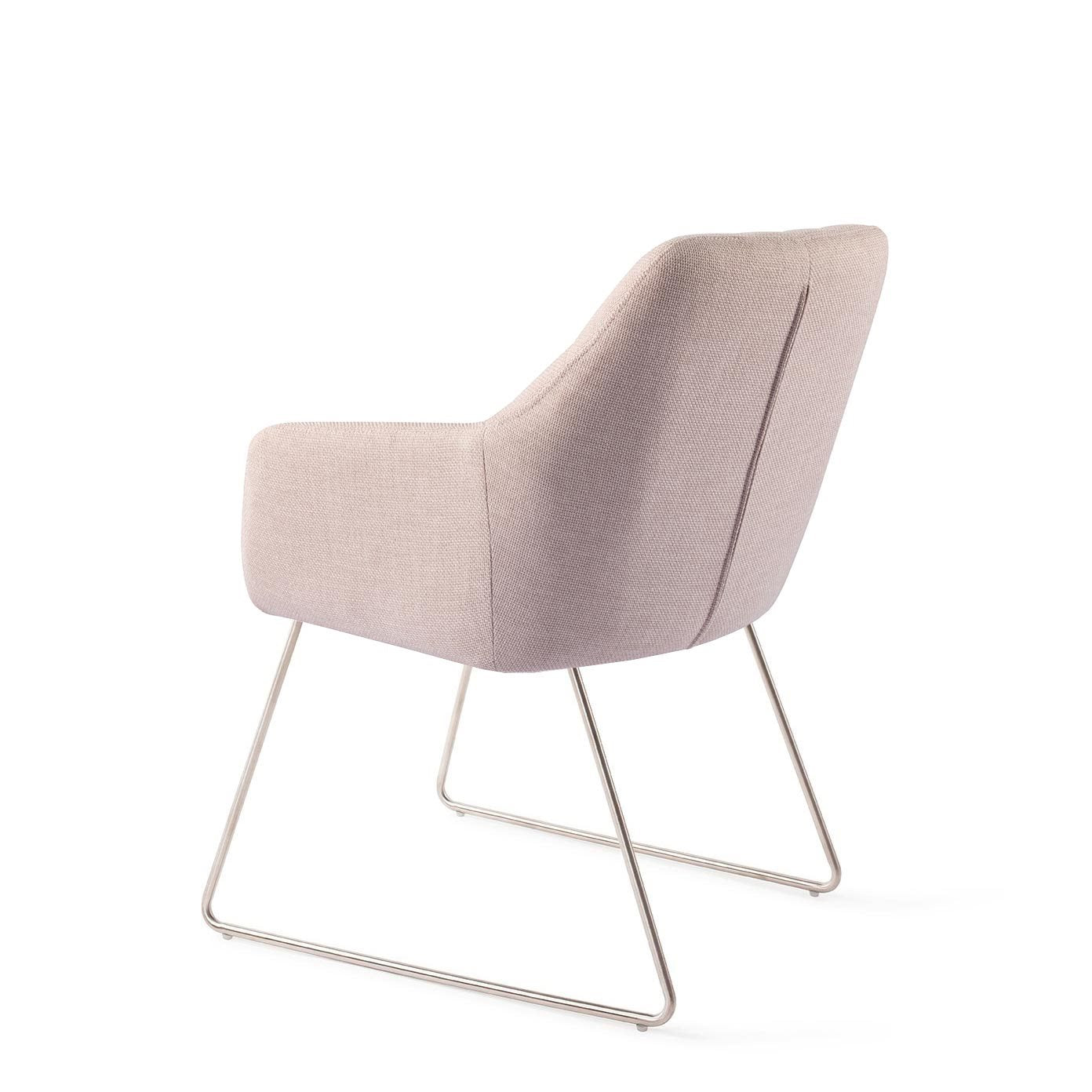 Jesper Home Noto Petal Pink Eetkamerstoel - Slide Steel - KwaliteitWonen.nl