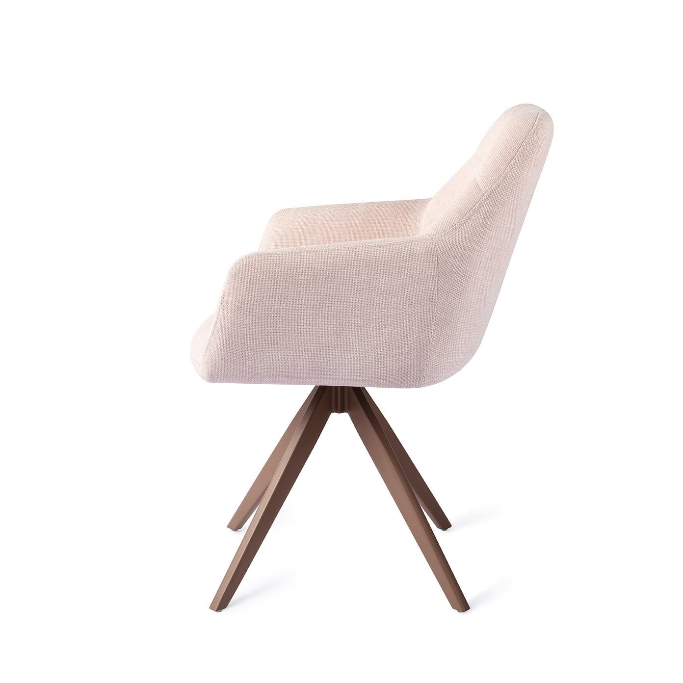 Jesper Home Noto Petal Pink Eetkamerstoel - Turn Brown - KwaliteitWonen.nl