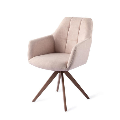 Jesper Home Noto Petal Pink Eetkamerstoel - Turn Brown - KwaliteitWonen.nl