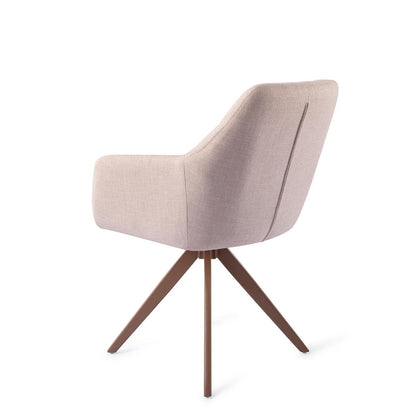 Jesper Home Noto Petal Pink Eetkamerstoel - Turn Brown - KwaliteitWonen.nl