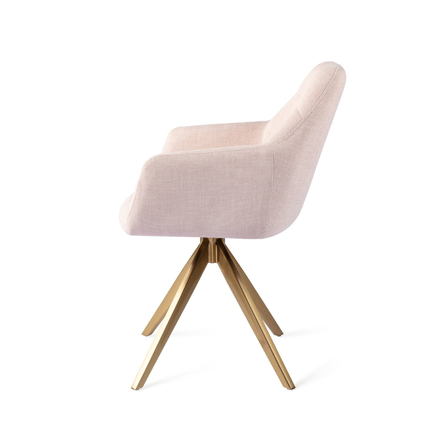 Jesper Home Noto Petal Pink Eetkamerstoel - Turn Gold - KwaliteitWonen.nl