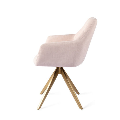 Jesper Home Noto Petal Pink Eetkamerstoel - Turn Gold - KwaliteitWonen.nl