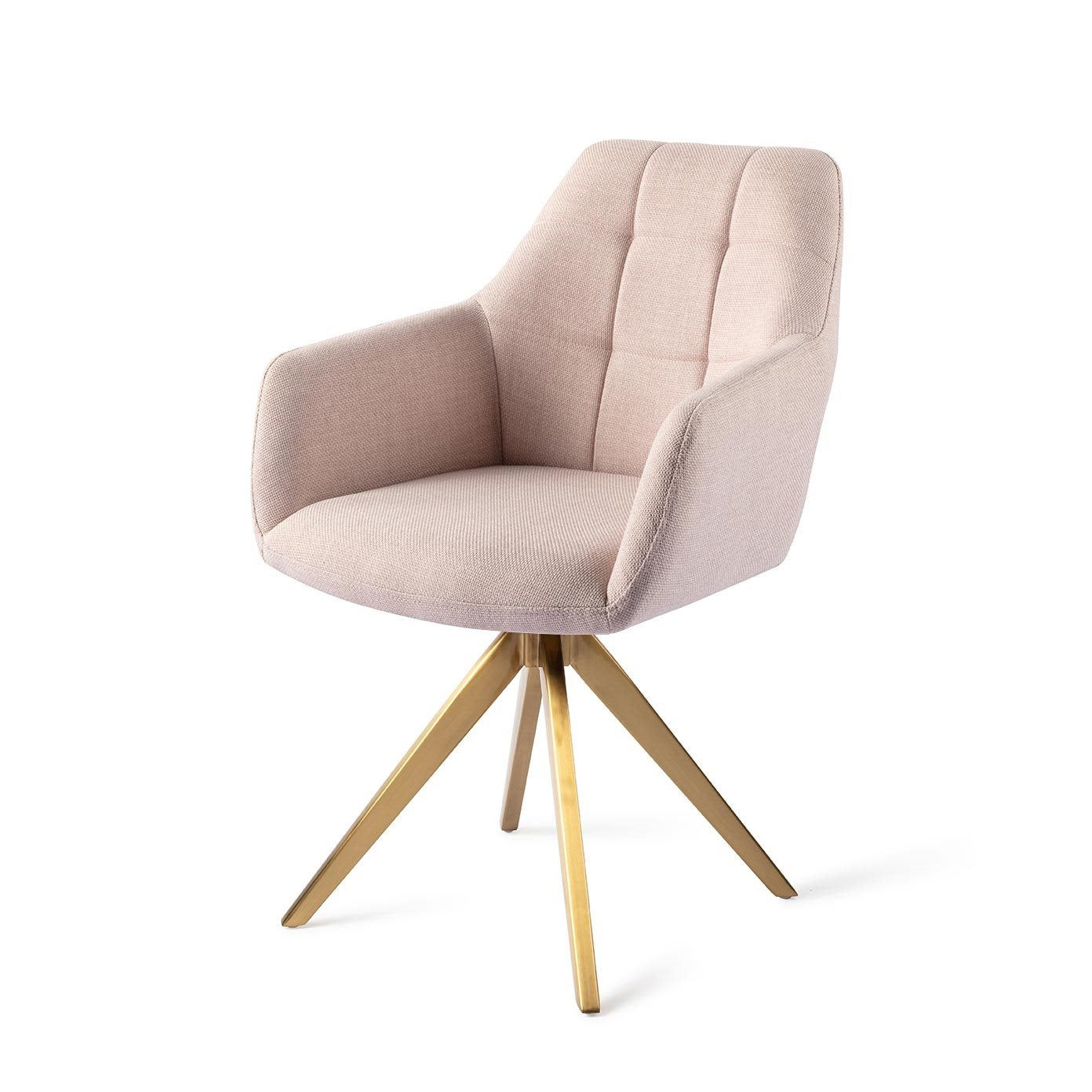 Jesper Home Noto Petal Pink Eetkamerstoel - Turn Gold - KwaliteitWonen.nl