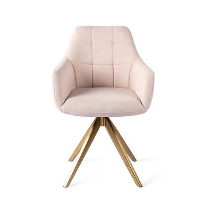 Jesper Home Noto Petal Pink Eetkamerstoel - Turn Gold - KwaliteitWonen.nl