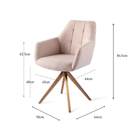 Jesper Home Noto Petal Pink Eetkamerstoel - Turn Rose - KwaliteitWonen.nl
