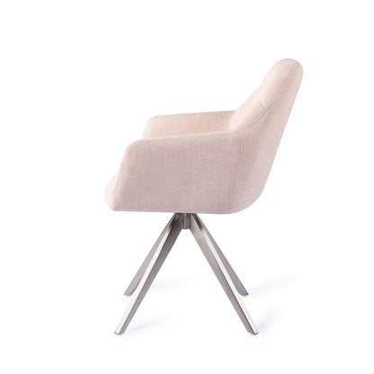 Jesper Home Noto Petal Pink Eetkamerstoel - Turn Steel - KwaliteitWonen.nl