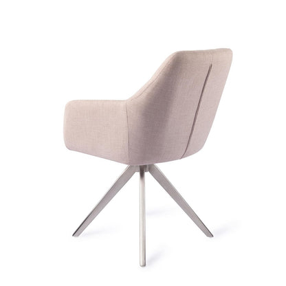 Jesper Home Noto Petal Pink Eetkamerstoel - Turn Steel - KwaliteitWonen.nl
