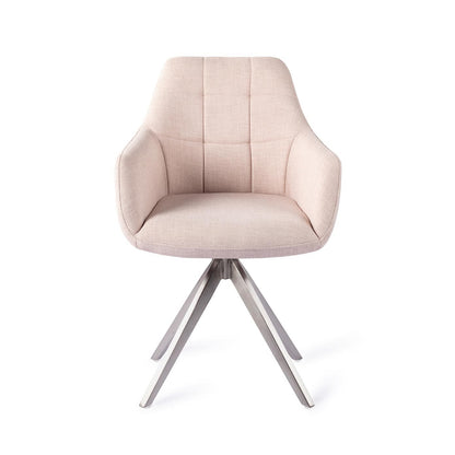 Jesper Home Noto Petal Pink Eetkamerstoel - Turn Steel - KwaliteitWonen.nl