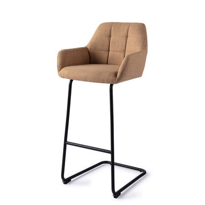 Jesper Home Noto Toasted Toffee Barkruk - Arch Black (H) - KwaliteitWonen.nl
