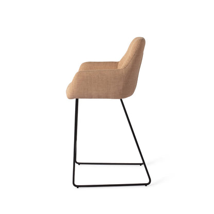 Jesper Home Noto Toasted Toffee Barkruk - Slide Black (L) - KwaliteitWonen.nl