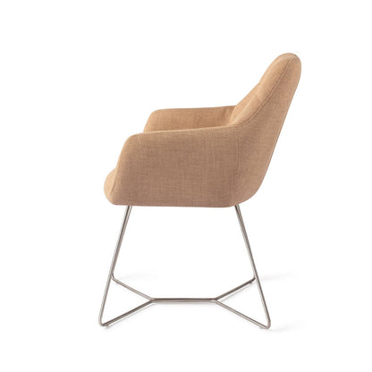 Jesper Home Noto Toasted Toffee Eetkamerstoel - Beehive Steel - KwaliteitWonen.nl