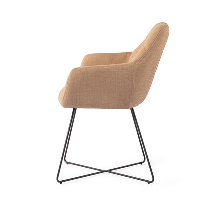 Jesper Home Noto Toasted Toffee Eetkamerstoel - Cross Black - KwaliteitWonen.nl