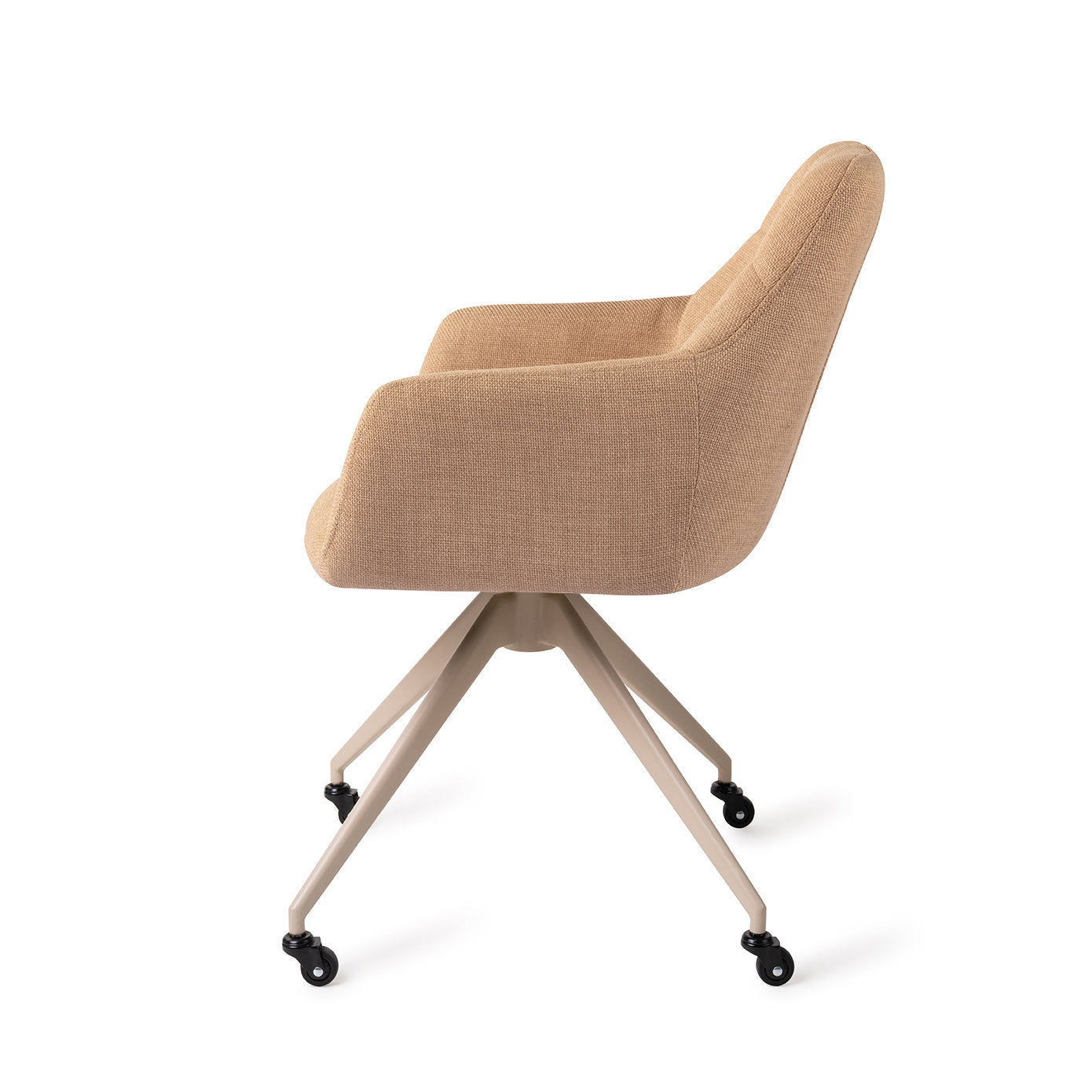 Jesper Home Noto Toasted Toffee Eetkamerstoel - Glide Beige - KwaliteitWonen.nl