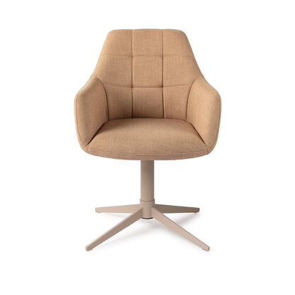 Jesper Home Noto Toasted Toffee Eetkamerstoel - Quad Beige - KwaliteitWonen.nl