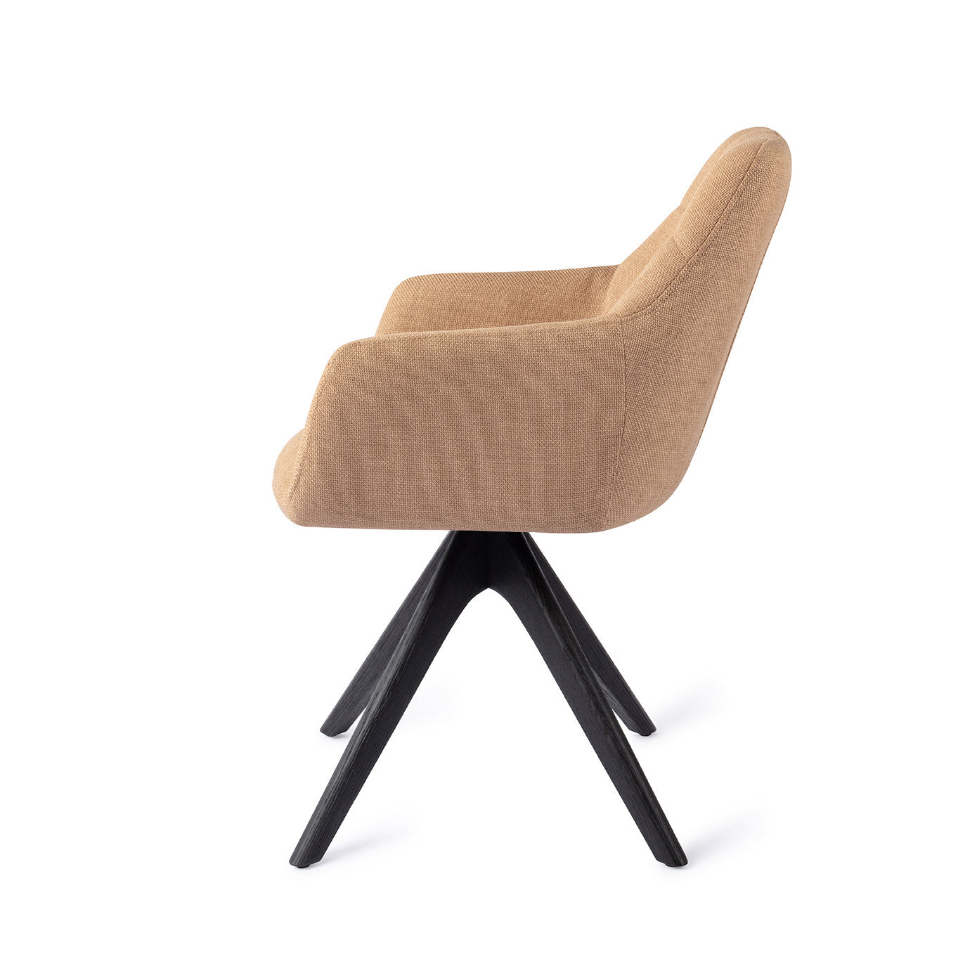 Jesper Home Noto Toasted Toffee Eetkamerstoel - Revolve Oak Black - KwaliteitWonen.nl