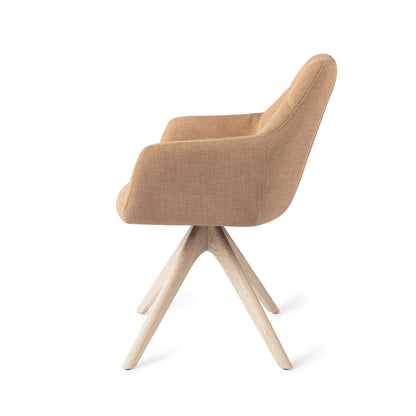 Jesper Home Noto Toasted Toffee Eetkamerstoel - Revolve Oak Bleach - KwaliteitWonen.nl