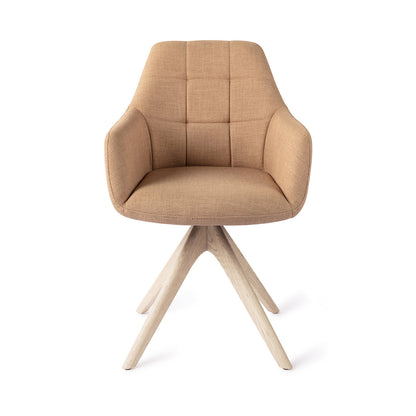 Jesper Home Noto Toasted Toffee Eetkamerstoel - Revolve Oak Bleach - KwaliteitWonen.nl