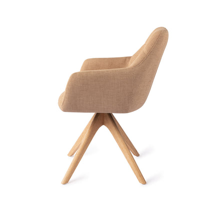 Jesper Home Noto Toasted Toffee Eetkamerstoel - Revolve Oak Natural - KwaliteitWonen.nl