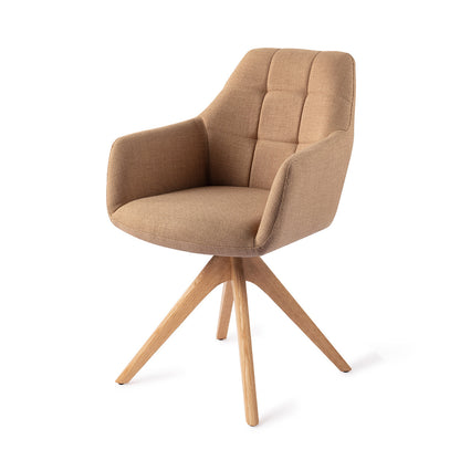 Jesper Home Noto Toasted Toffee Eetkamerstoel - Revolve Oak Natural - KwaliteitWonen.nl