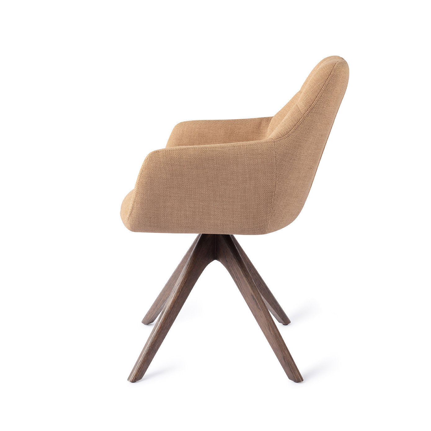 Jesper Home Noto Toasted Toffee Eetkamerstoel - Revolve Oak Walnut - KwaliteitWonen.nl