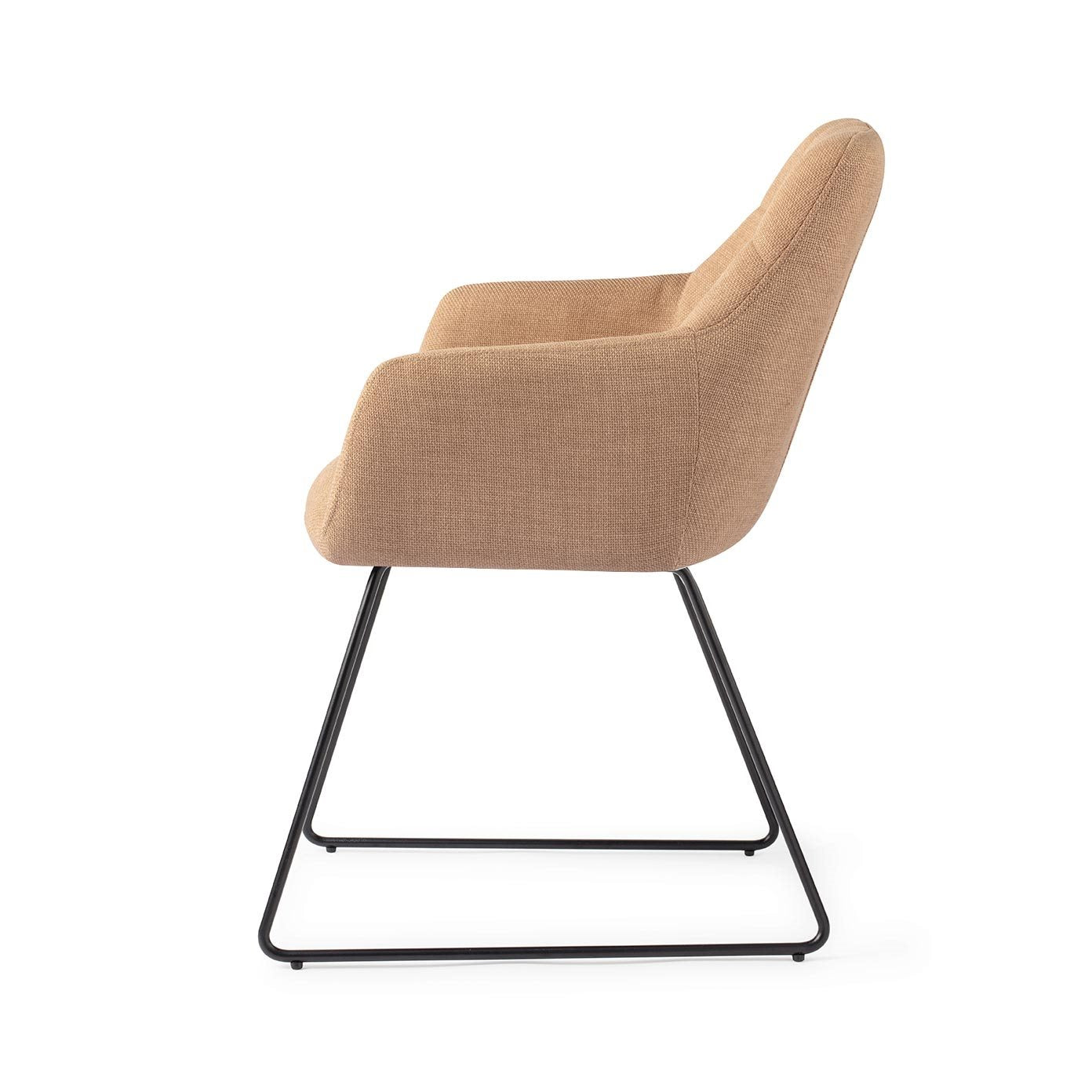 Jesper Home Noto Toasted Toffee Eetkamerstoel - Slide Black - KwaliteitWonen.nl
