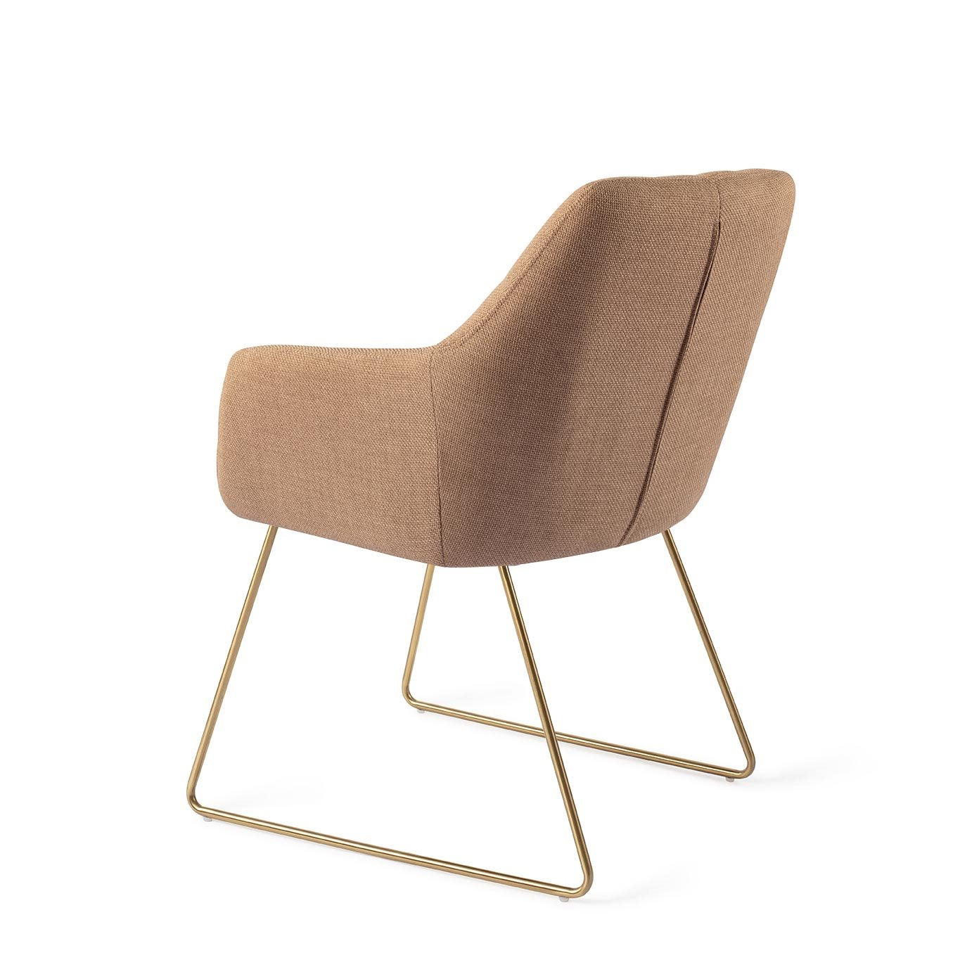 Jesper Home Noto Toasted Toffee Eetkamerstoel - Slide Gold - KwaliteitWonen.nl