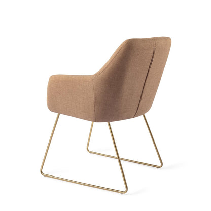 Jesper Home Noto Toasted Toffee Eetkamerstoel - Slide Gold - KwaliteitWonen.nl