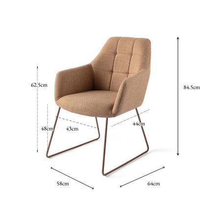 Jesper Home Noto Toasted Toffee Eetkamerstoel - Slide Rose - KwaliteitWonen.nl