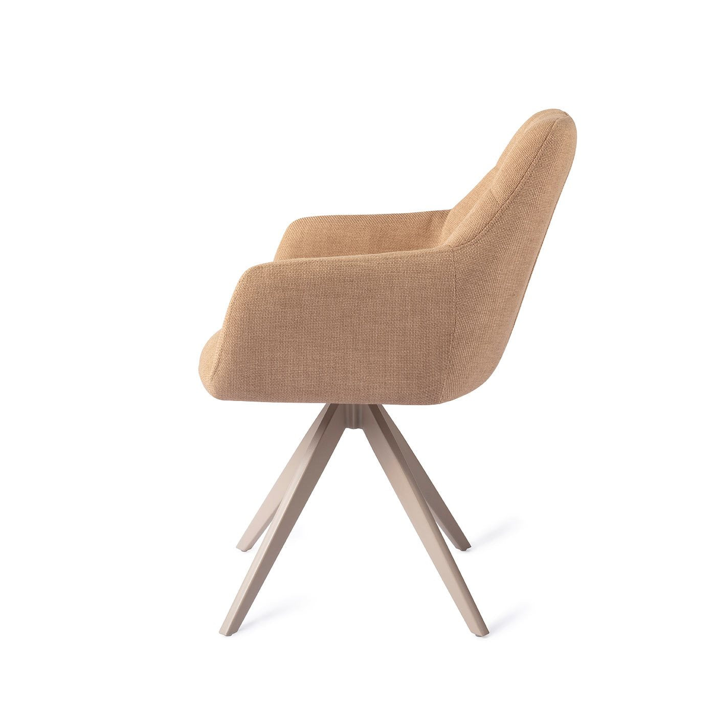 Jesper Home Noto Toasted Toffee Eetkamerstoel - Turn Beige - KwaliteitWonen.nl