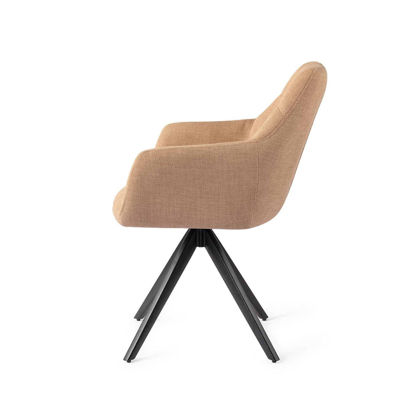 Jesper Home Noto Toasted Toffee Eetkamerstoel - Turn Black - KwaliteitWonen.nl